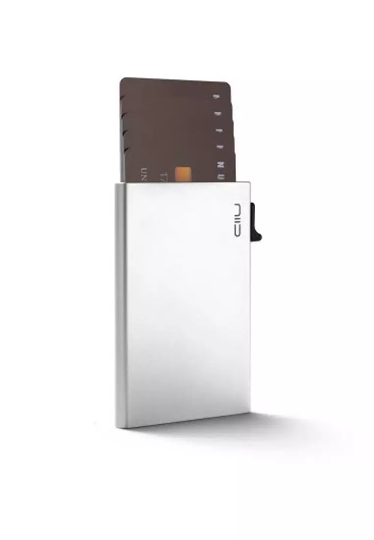 NIID RFID Security Slide Card Protector Moonlight Silver