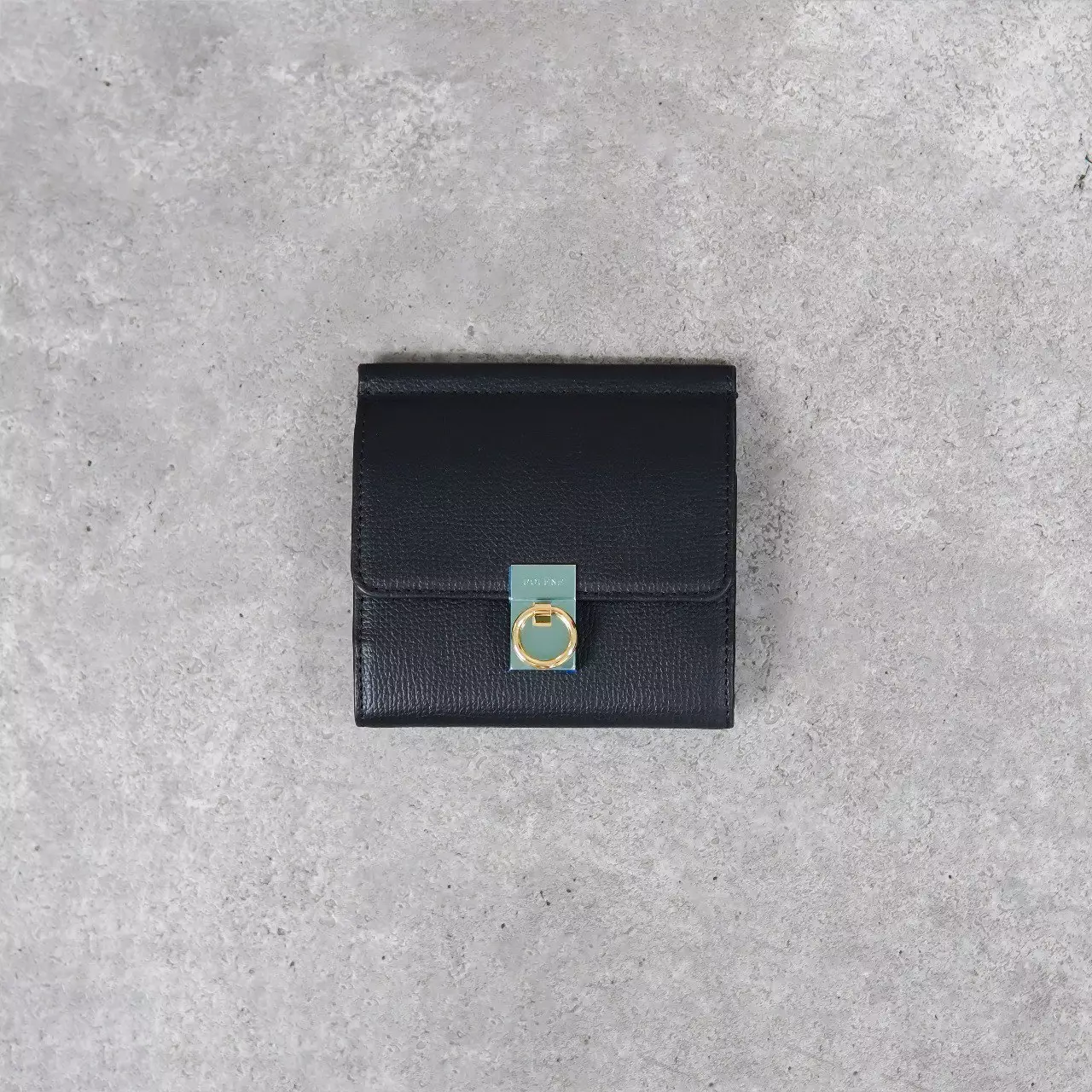 Dompet POLENE NUMERO SEPT BLACK FLAP WALLET 100% ORIGINAL