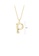 Glamorousky silver 925 Sterling Silver Plated Gold Fashion Simple Alphabet P Pendant with Necklace 0588DAC6571B31GS_2