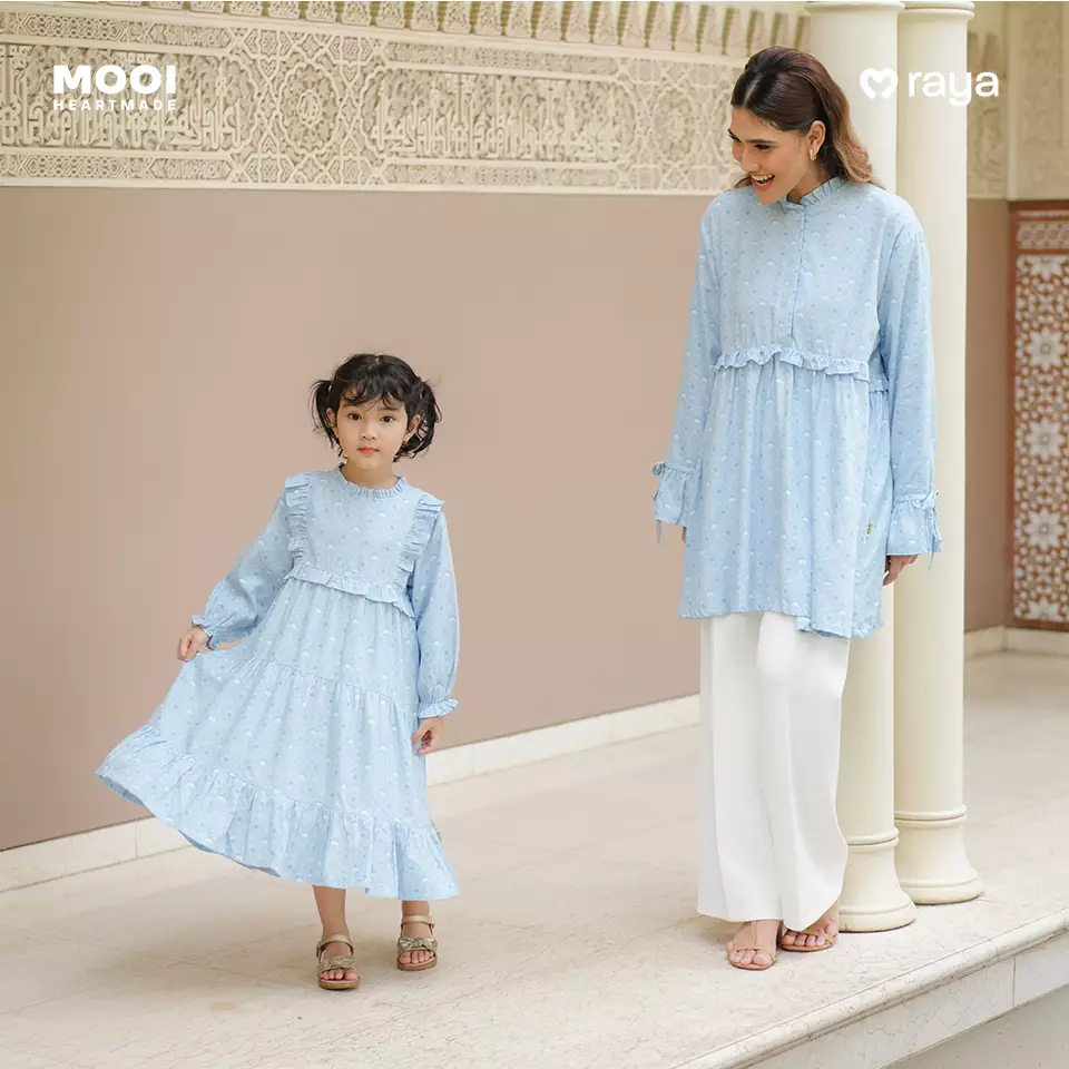 Mooi Dress Anak Gamis Anak Perempuan Raya Collection Namyra Dress - Khaki