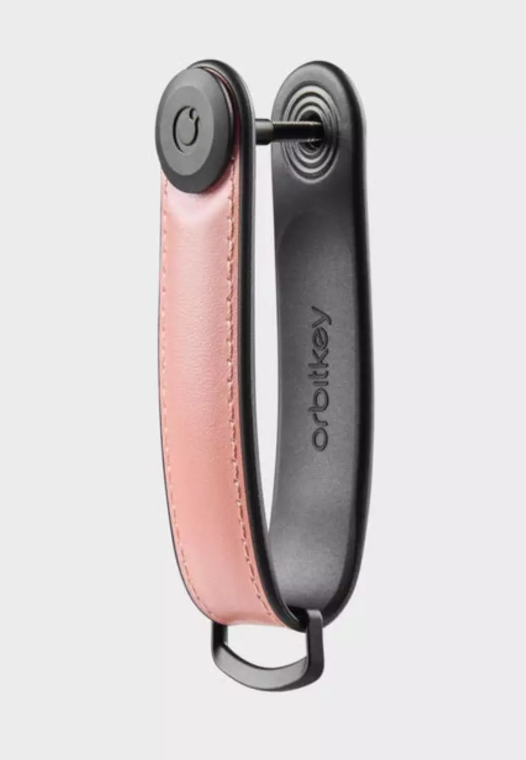 Orbitkey Hybrid Leather Key Organiser (Pastel Pink)