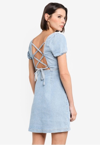 Denim dress hollister clearance