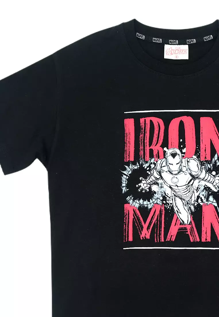 Boys Licensed Oversize Graphic T-Shirt "Iron Man Graphite"