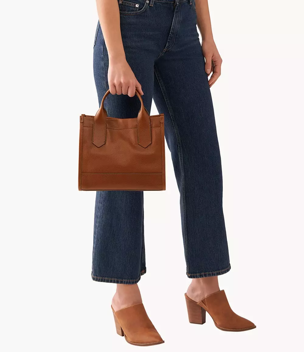 Fossil Kyler Satchel Leather Medium Brown Tas Wanita - SHB3135-210