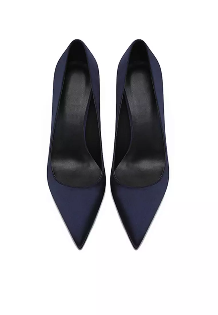10CM Silk Fabrics Pointed High Heel Shoes HZL213