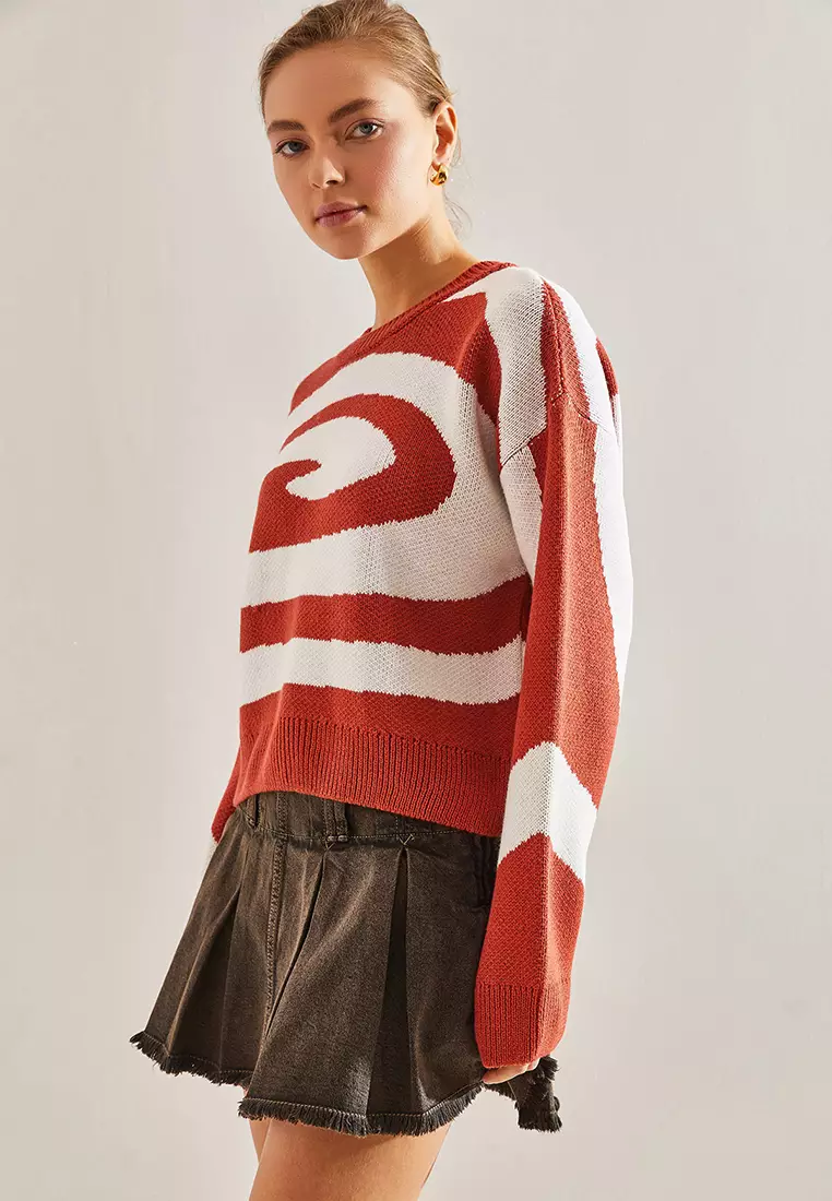 Buy bianco lucci patterned knitwear sweater 2025 online zalora