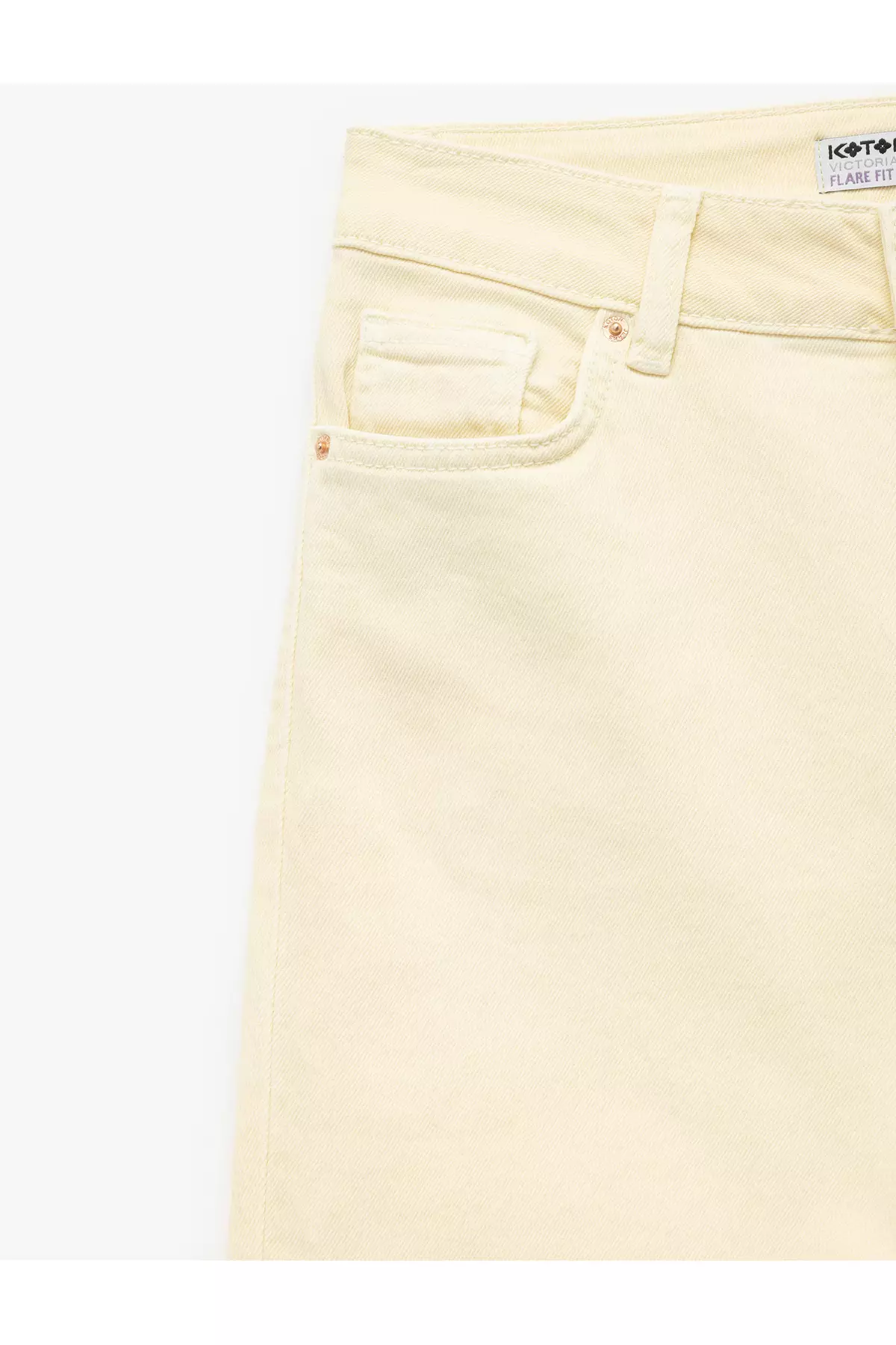 Cotton Buttoned Pocket Slim Fit High Waist Flared Jeans - Flare Jeans