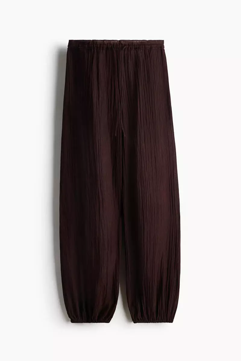 Balloon drawstring trousers
