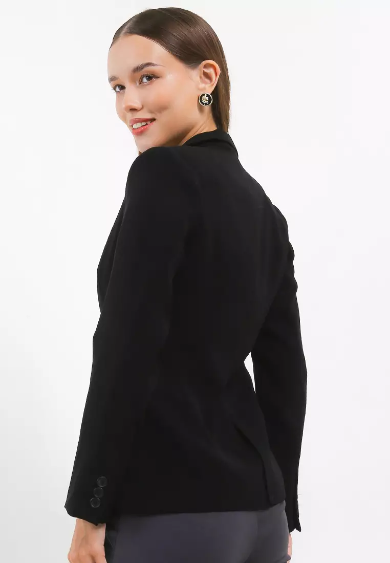 Cardinal Femme Sleeve Less Blazer Wanita