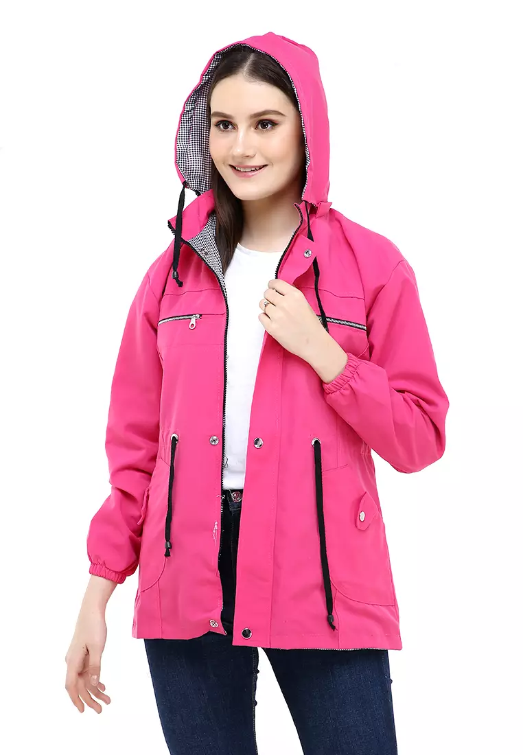 Hardwin Jaket Wanita Adventure Casual Longsleeve Jacket Outer Material Baby Canvas ORIGINAL - Pink