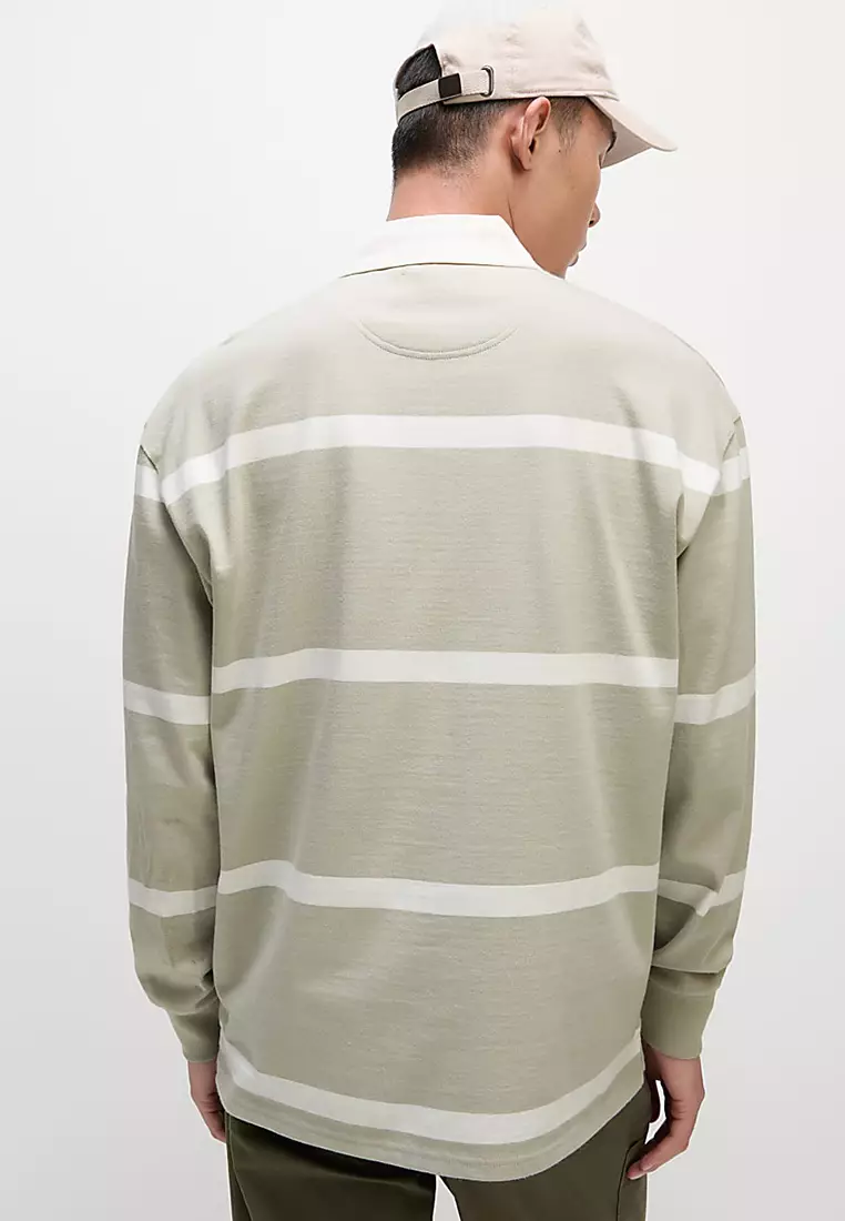 Pure Cotton Striped Rugby Shirt
