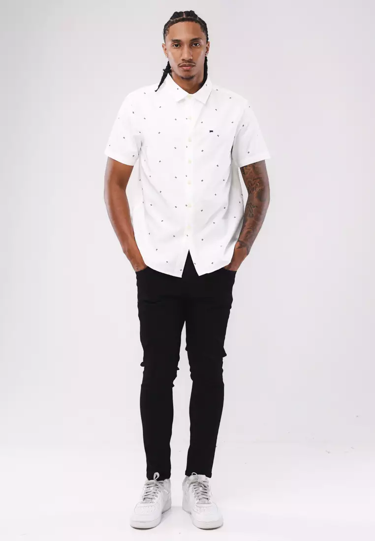 Printed Woven Polo Short Sleeve