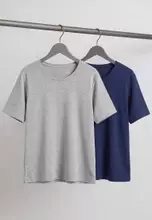 Gray Melange/Blue