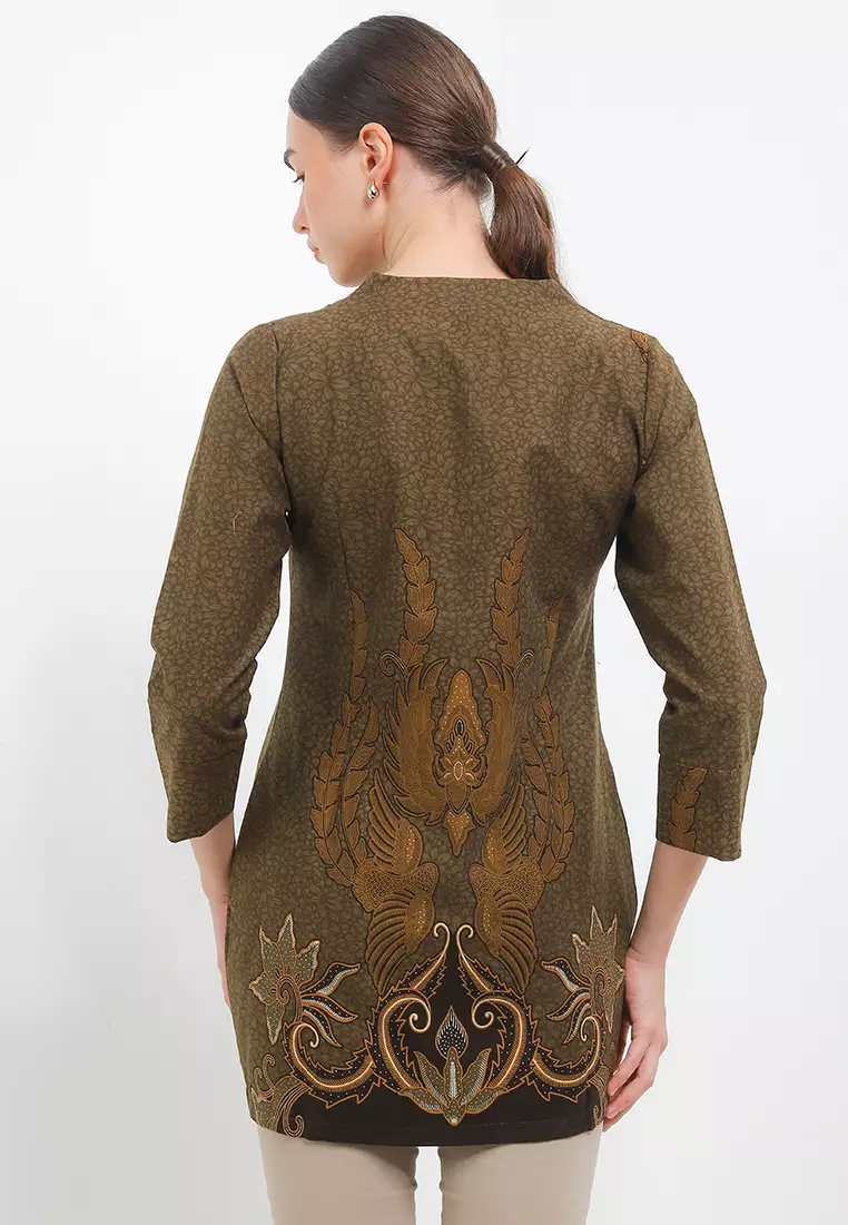 Batik Talenta Exclusive Batik Wanita Blous Ijo Sawat