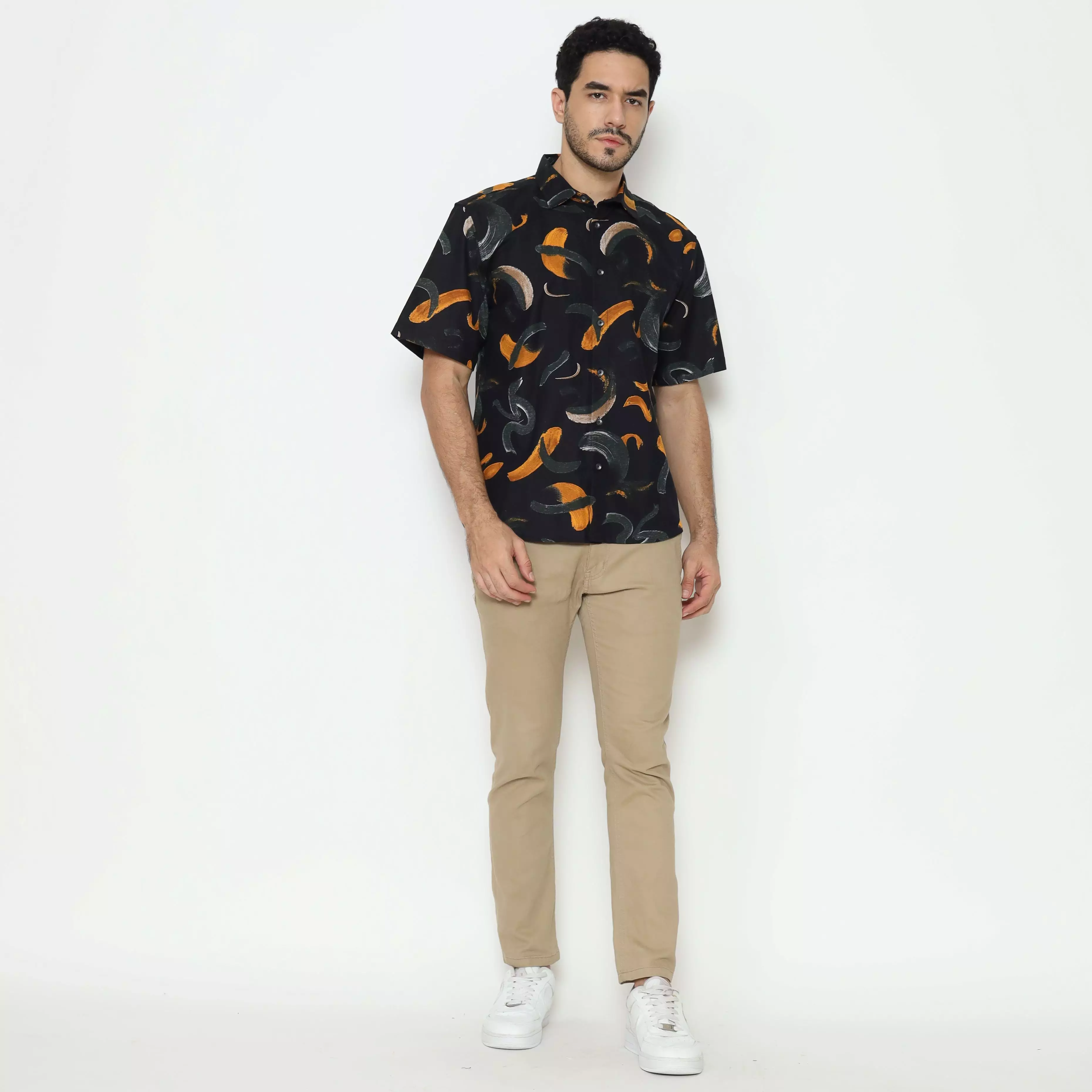 AMK Kemeja Pria Lengan Pendek SHP Cano S/S Black