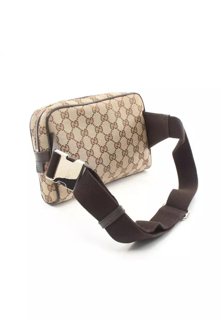 Buy Gucci Pre loved Gucci GG canvas body bag waist bag canvas