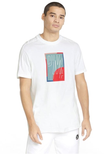 PUMA white Unisex T7 GO FOR Graphic Tee 8232EAADD90020GS_1