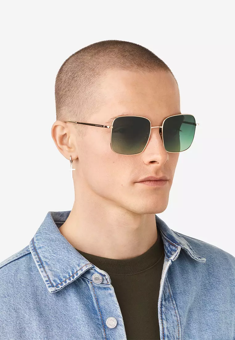 Royal Flush - Gold Green Forest Sunglasses for Men and Women, Unisex. Official Product Designed in Spain