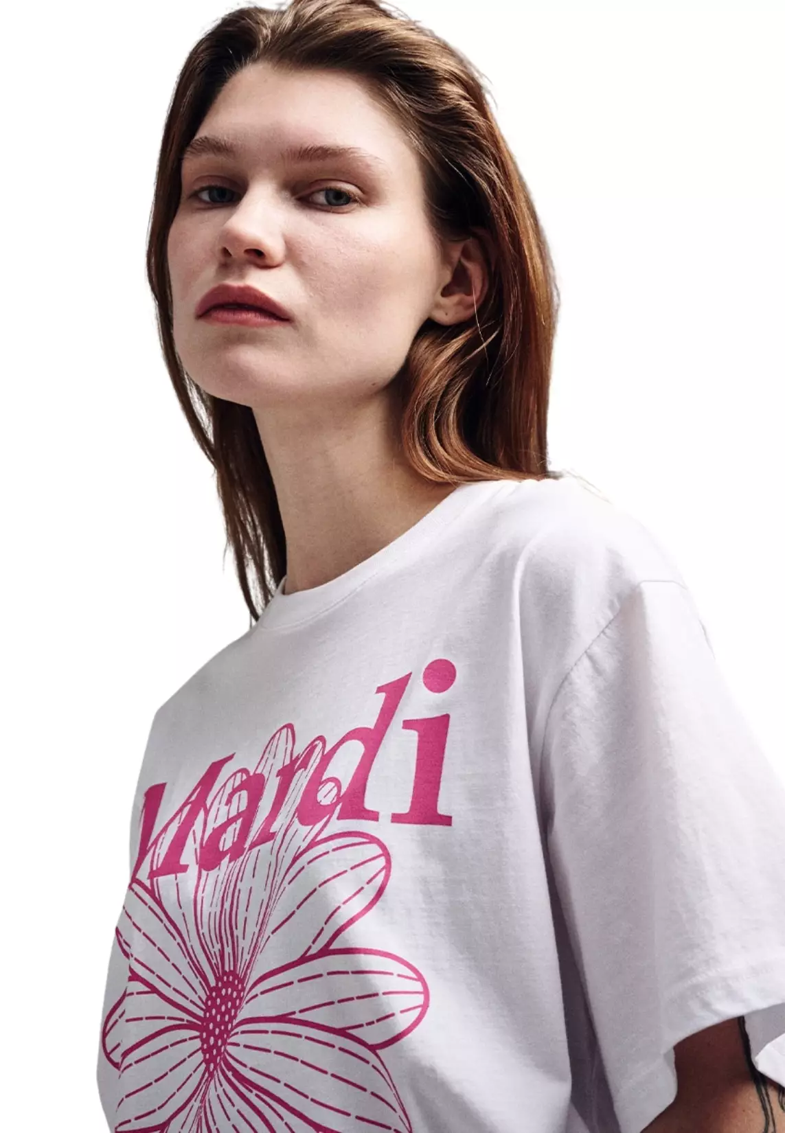 Tshirt Flowermardi -White Pink