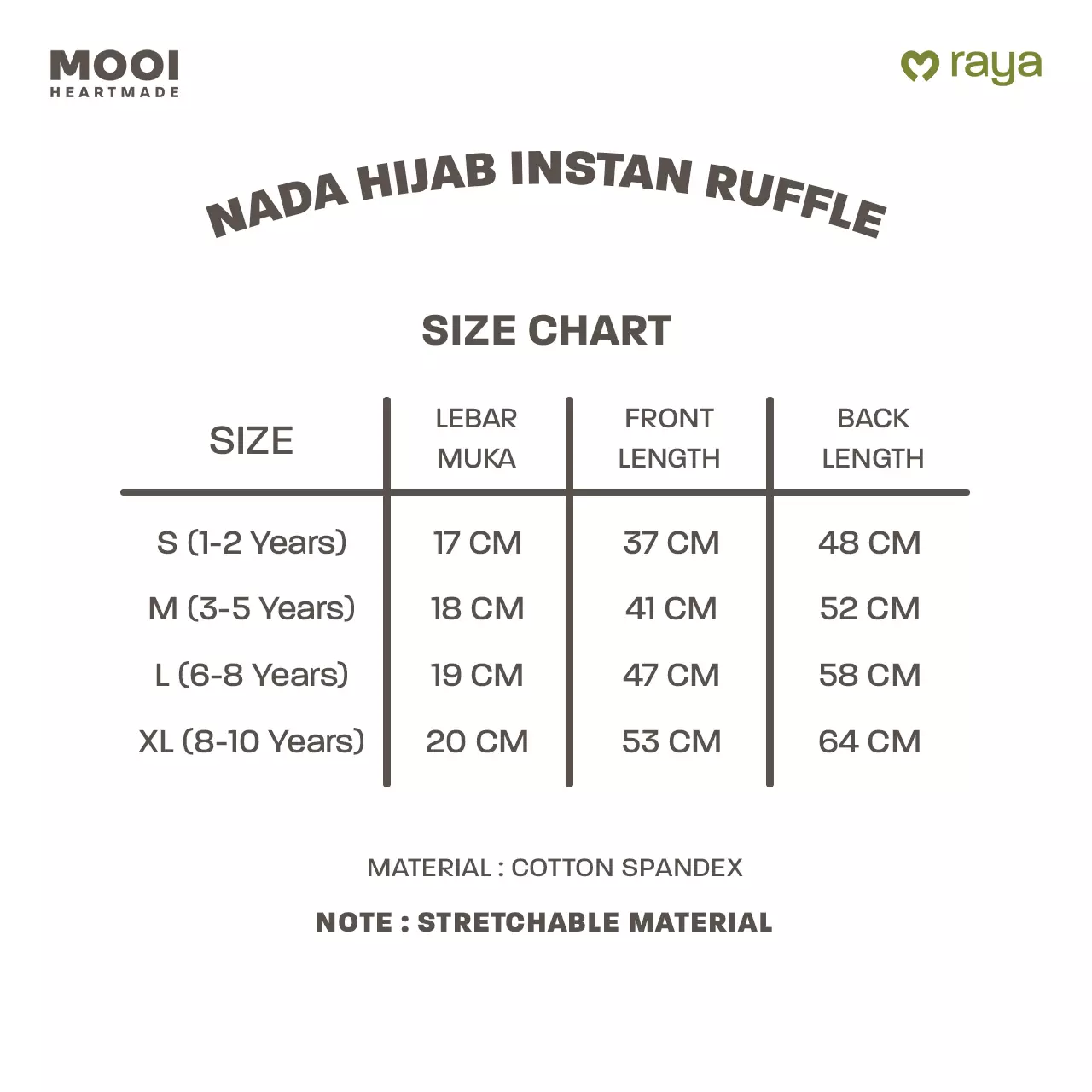 Mooi Hijab Ruffle Instant Anak Jilbab Anak Perempuan Nada Hijab - Red Burgundy