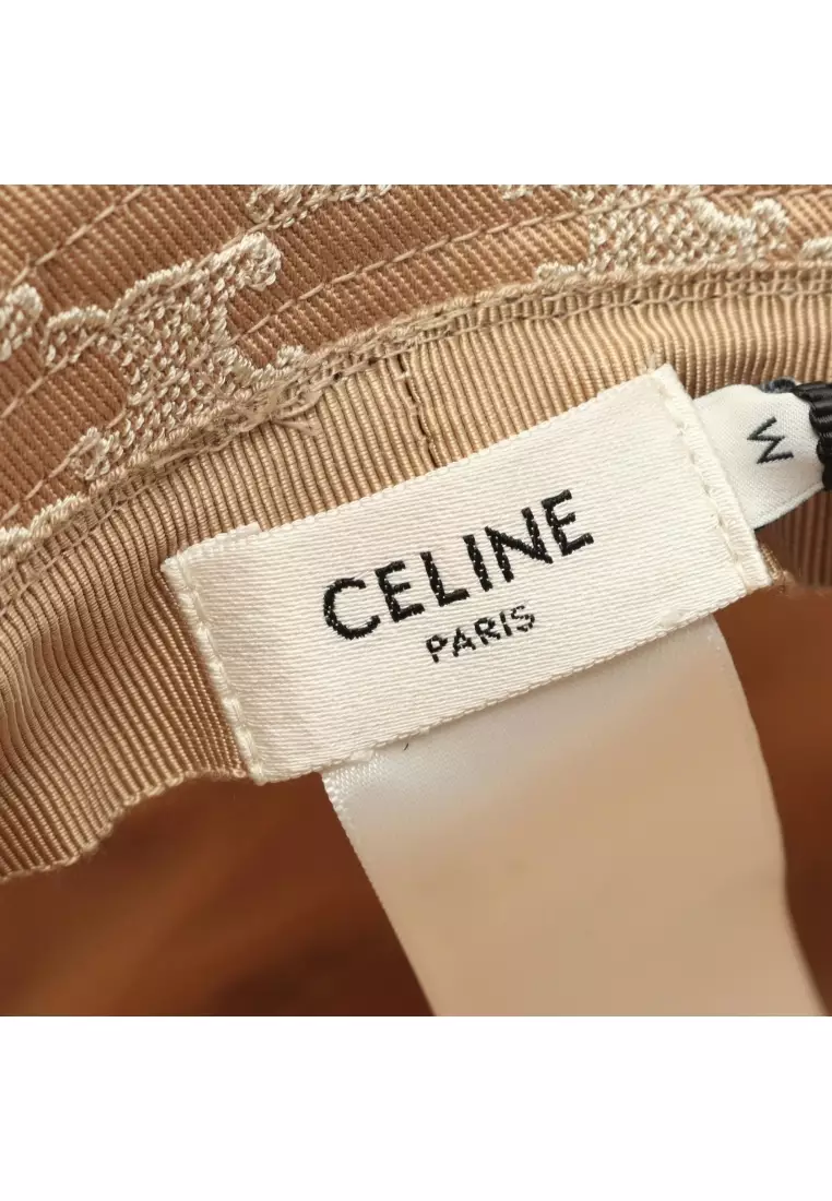 Pre-Loved Celine Triomphe bucket hat hat others cotton pink