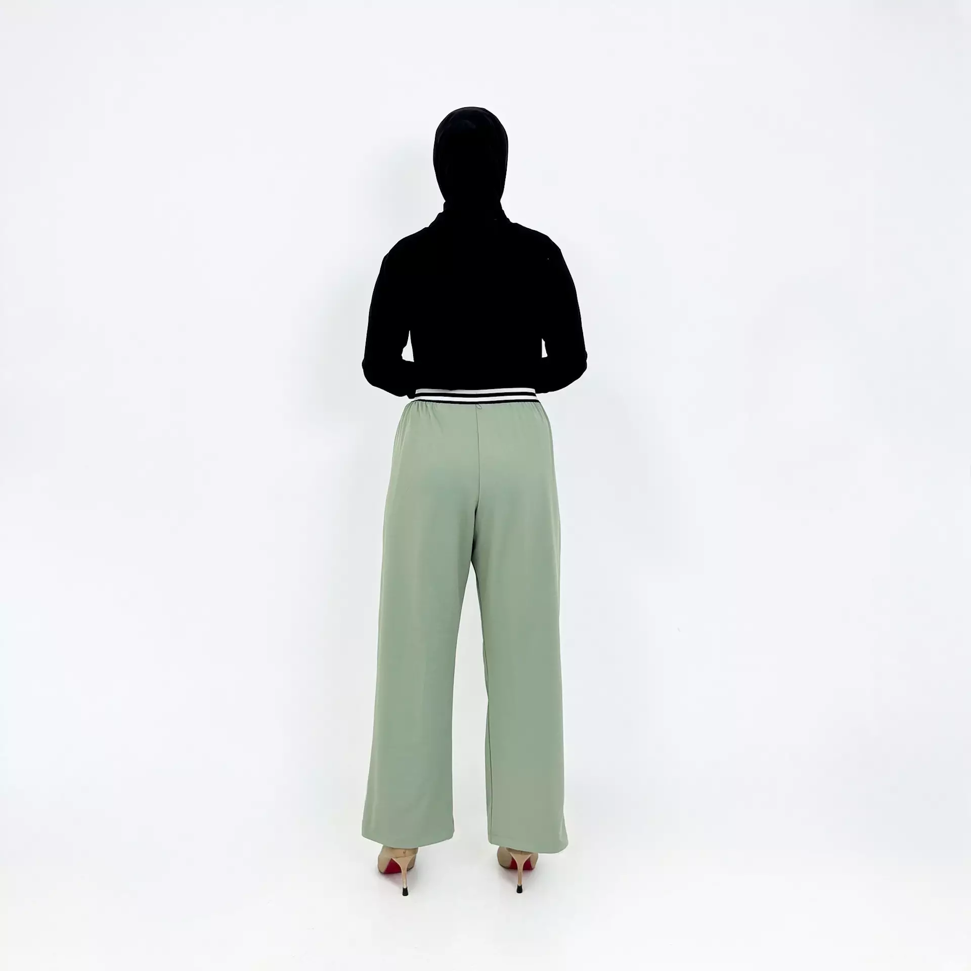 Celana Panjang Rib Stripe - SAGE MINT