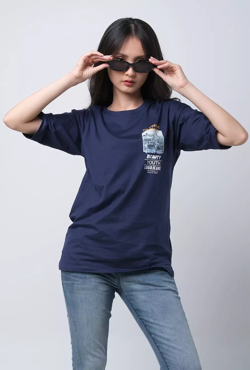 Kaos Wanita Kyyn Navy