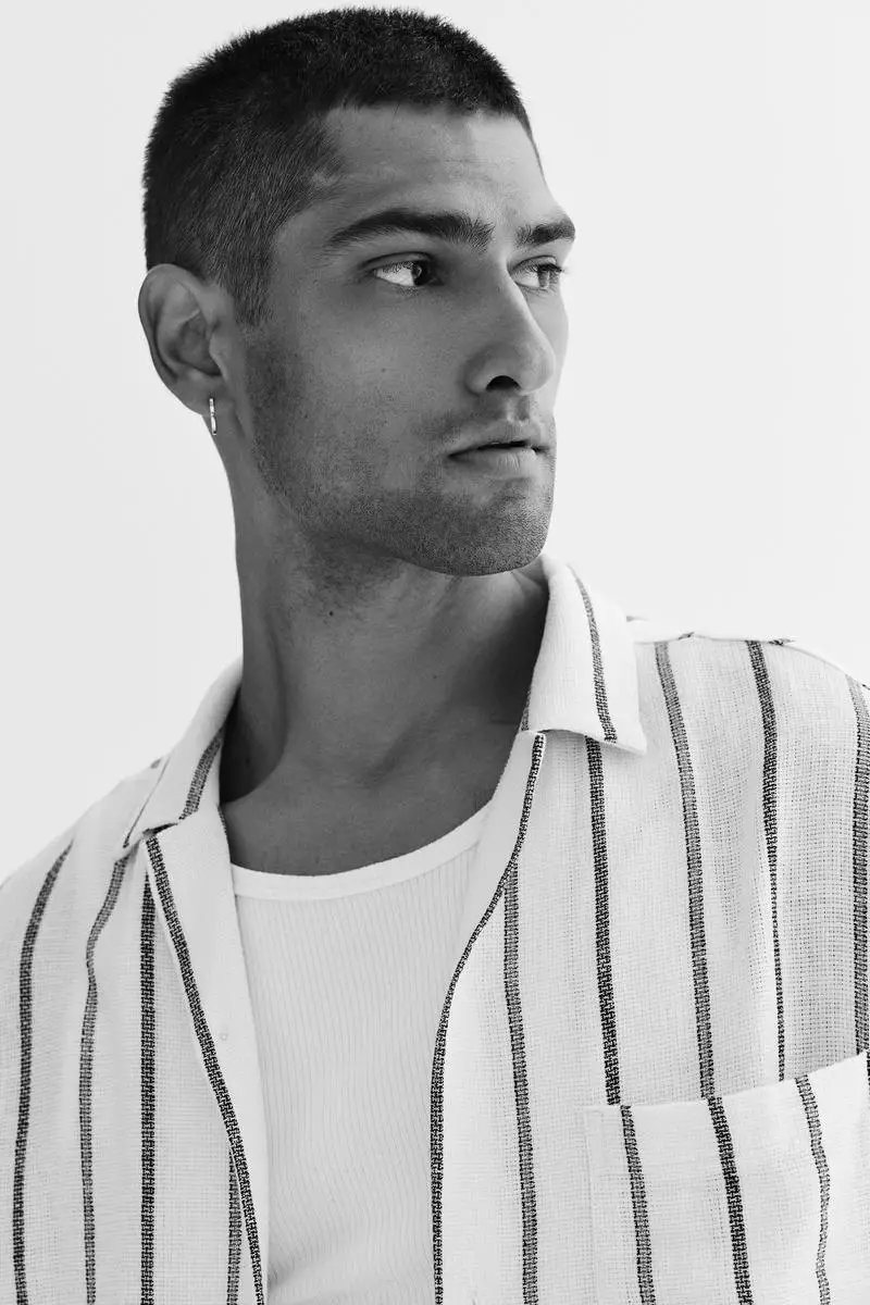 Regular Fit Linen-blend resort shirt