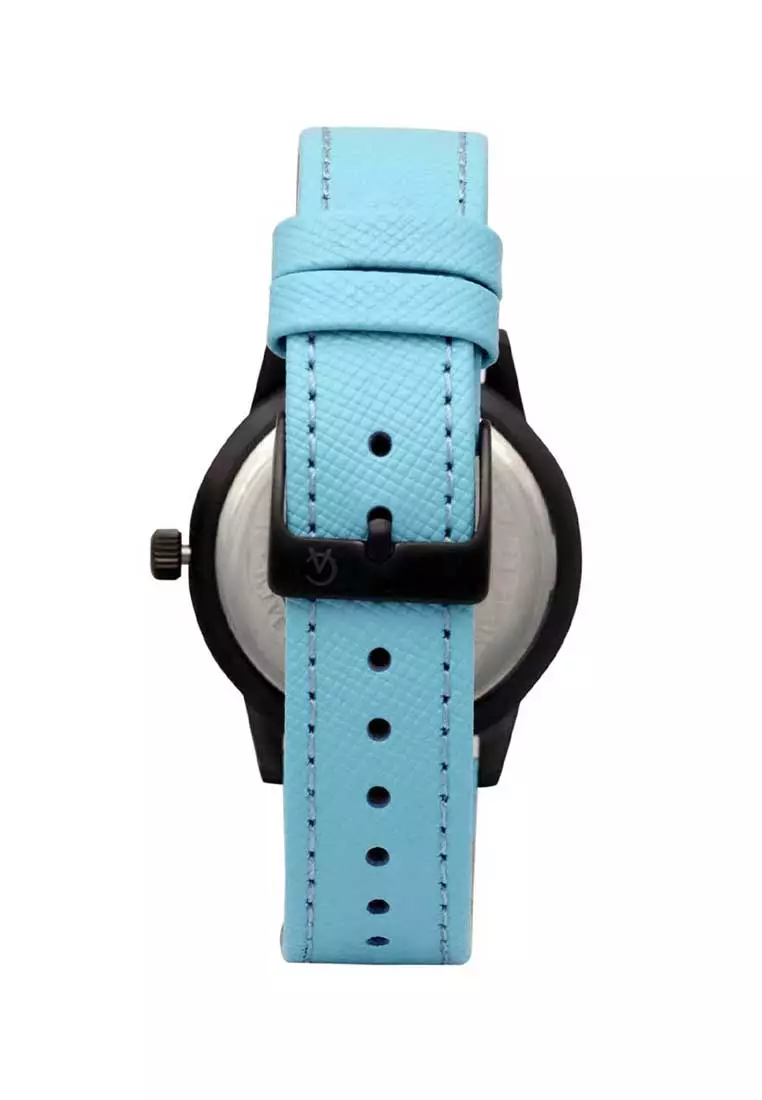 Alexandre Christie Jam Tangan Wanita - Blue Black - Leather - 5002 LDLIGBU