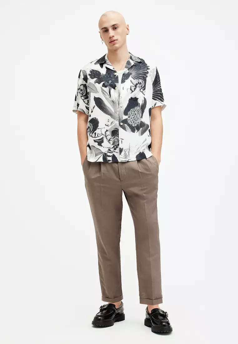 Cross Tallis Linen Blend Slim Trousers