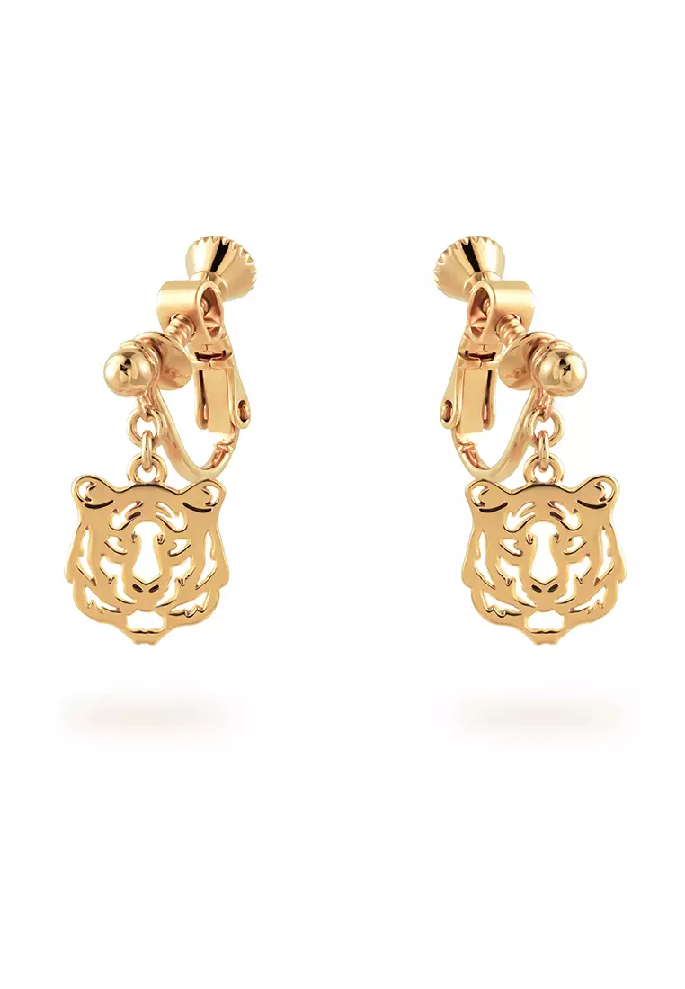 Gold face clearance earrings