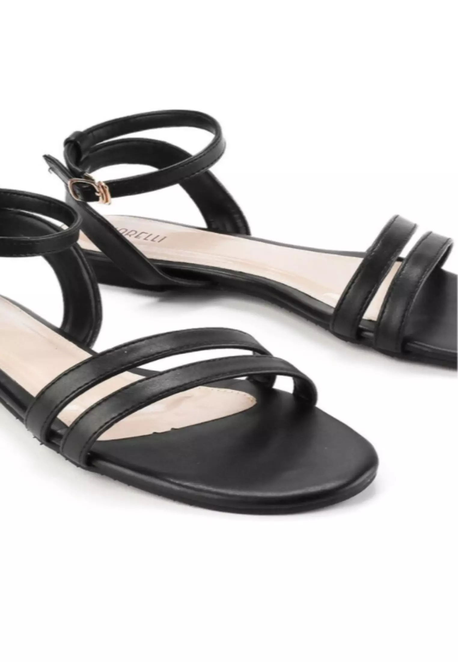 Floryn Sandal wanita Flat Slip On - Black