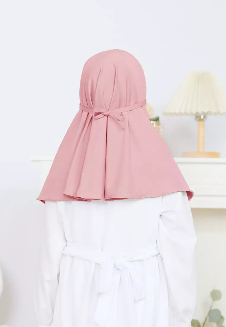Cotton Bee - Alisha Hijab Instan Anak | Bergo Kerudung Tali Anak - S