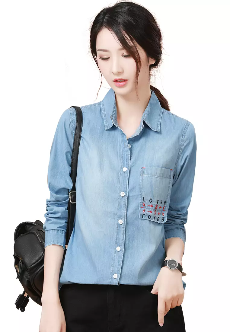 Denim shirt discount for girls online