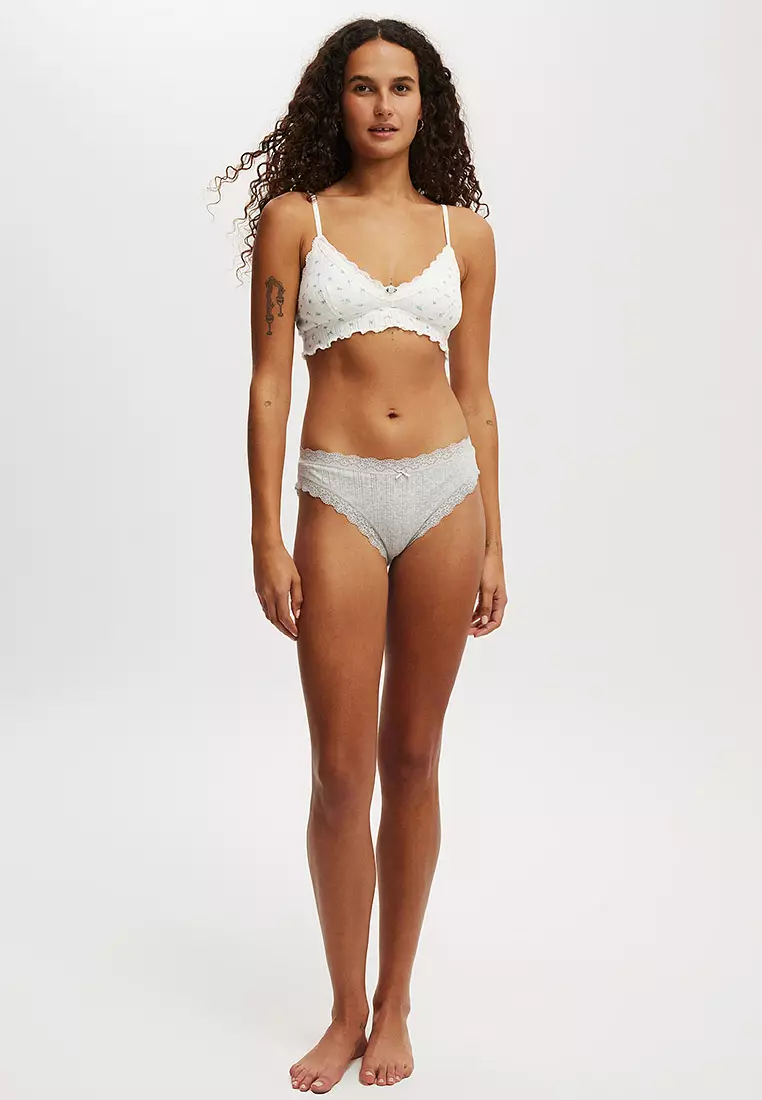 Organic Cotton Lace Bikini Briefs