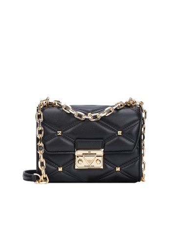 Michael Kors Michael Kors SERENA Small Solid Color Leather Small fragrance  diamond-shaped quilted Women's One Shoulder crossbody bag 35S2GNRC1I BLACK  | ZALORA Philippines
