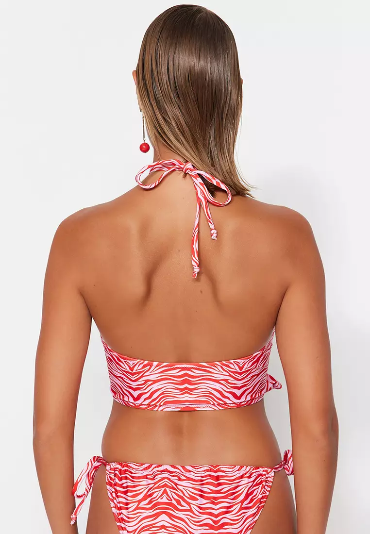 Tie back strapless bikini on sale top