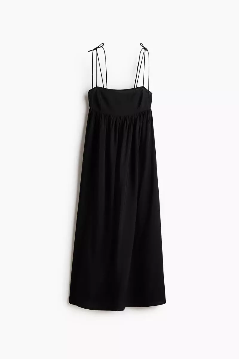 Tie-strap midi dress