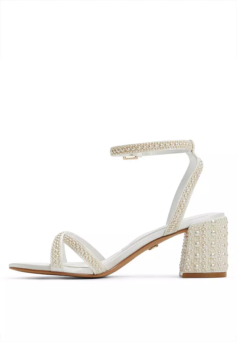 Bouclettie Pearl Sandal Block Heels