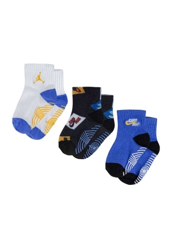 Jordan blue Jordan Unisex Infant's Jumpman 3 Pieces Ankle Socks (6 - 24 Months) - Race Blue 1F3B1KA99D3969GS_1