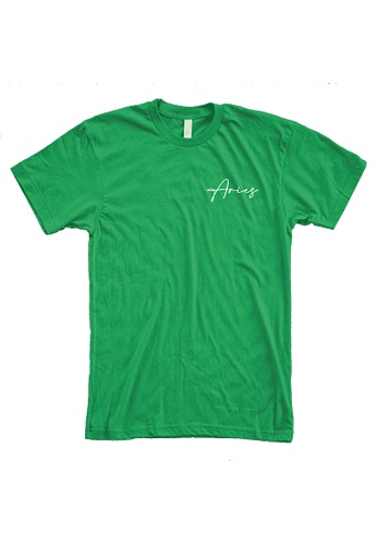 MRL Prints green Zodiac Sign Aries Pocket T-Shirt Customized ED119AA2552032GS_1