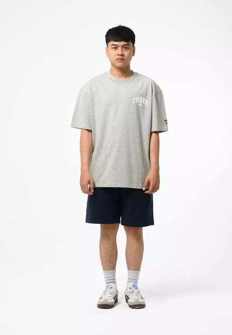 3Second Men's T-Shirt Short Sleeve Relaxed Fit Cotton Sporty Noah C160125