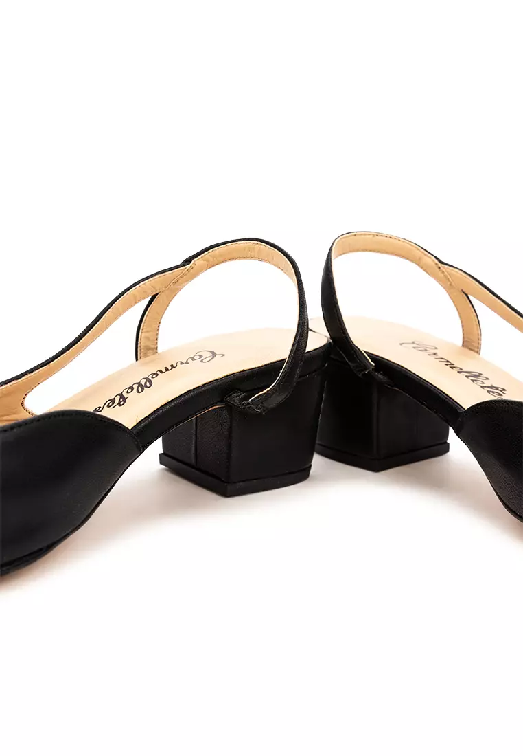 Square Toe Slingback Heels