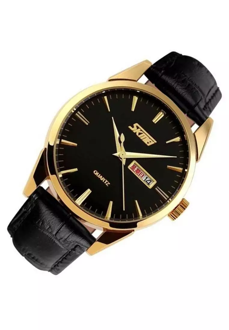 Jam Tangan Analog Pria Waterproof Strap Tali Material PU Leather CL39 ORIGINAL