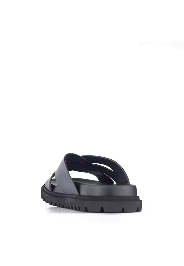 Sandal Kulit Pria Gino Mariani Jagger Navy