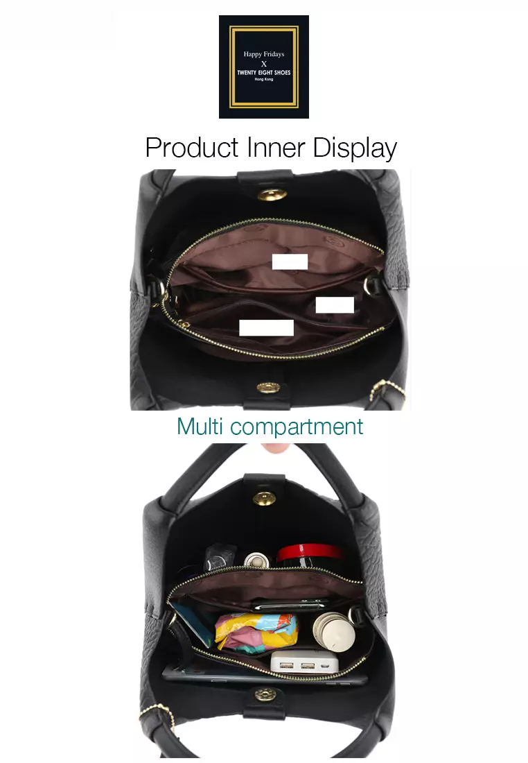 Versatile Patch Pattern Faux Leather Bucket Bag JW HD-2811