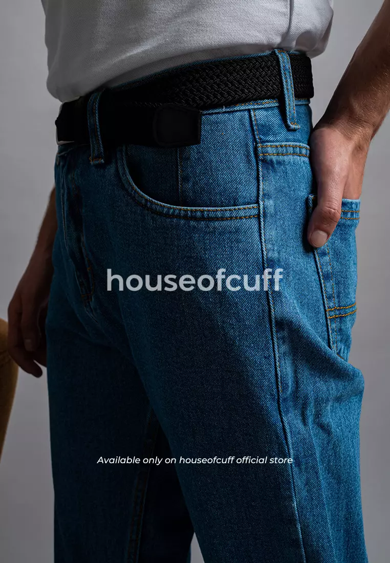 Houseofcuff Celana Jeans Reguler Fit Pria Panjang Denim Biru Muda