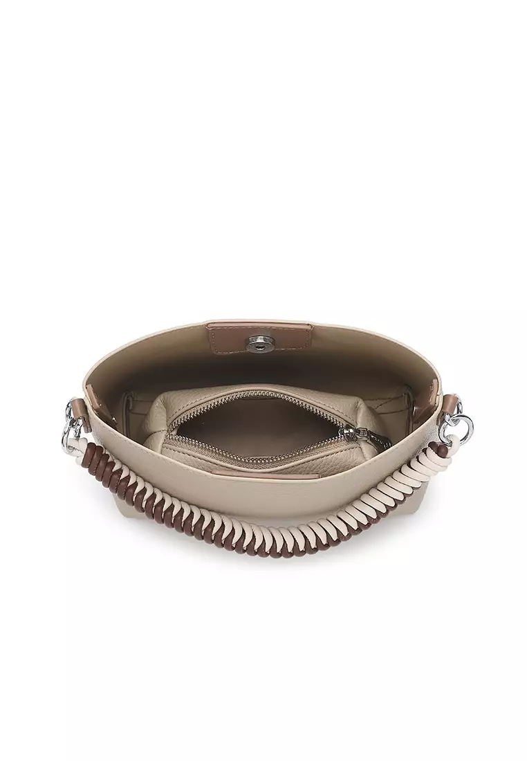Women's Top Handle Bag / Sling Bag / Crossbody Bag / Shoulder Bag - Light Khaki / Dark Khaki