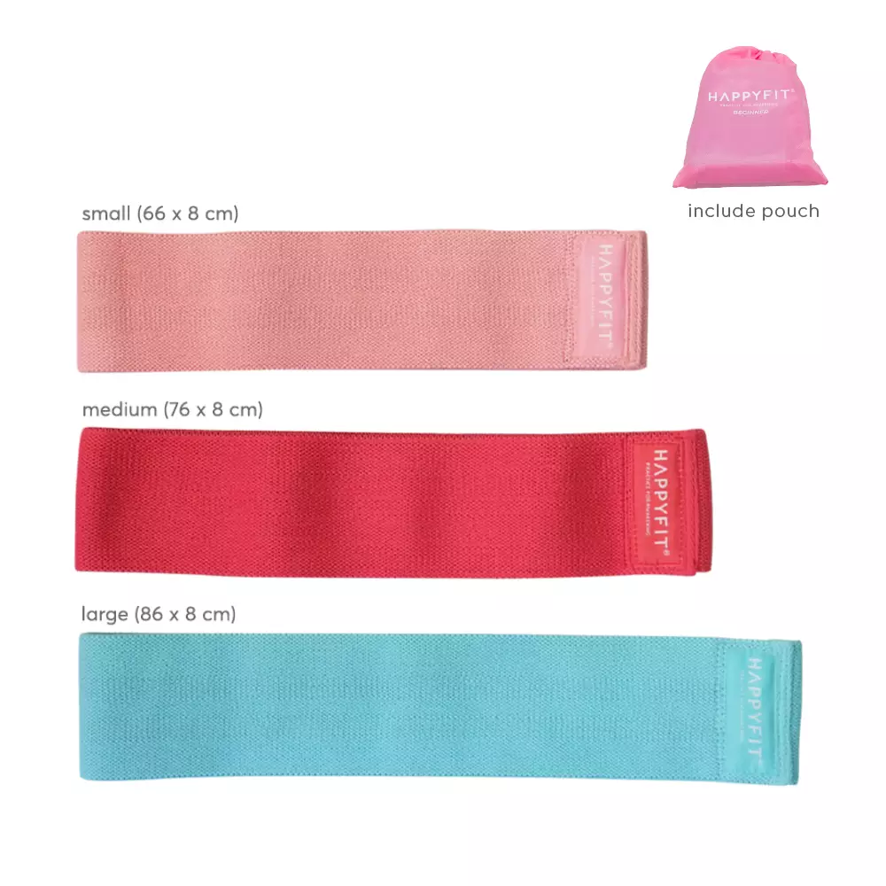 HAPPYFIT RESISTANCE HIP BAND M - HOTPINK