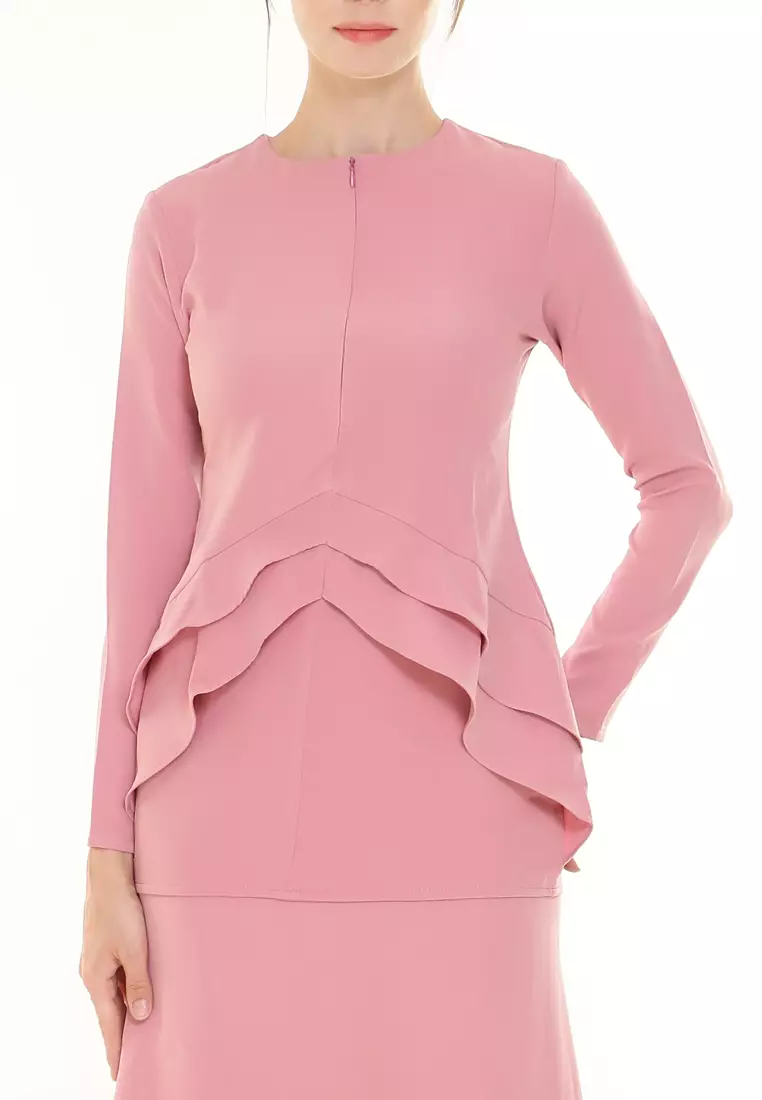 Vecona Kurung Modern in Peach Pink
